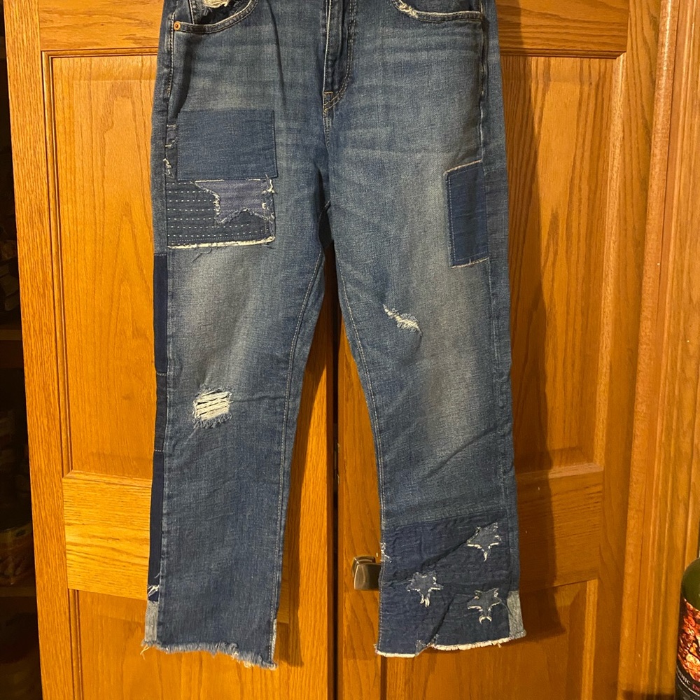 NWOT Ralph Lauren Polo Slim ASTOR PATCHWORK Denim Jeans size 30